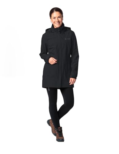 VAUDE Women's Escape Parka - Wasserdichter Regen-Parka aus recyceltem Polyester, 87,5cm Länge, Atmungsaktiv & Winddicht, PFC-frei, Nachhaltig