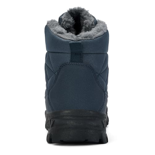 UPSOLO Men's Winter Warm Snow Work Boots4