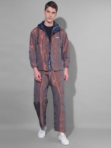 Image of Dollar Rainguard Men's PVC Full Sleeve Solid Reversible Sporty Raincoat Set With Adjustable Hood and Pocket