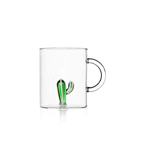 Ichendorf Set 3 Tazze Mug In Vetro Decorato Cactus E Piante Del Deserto – Leggere E Originali