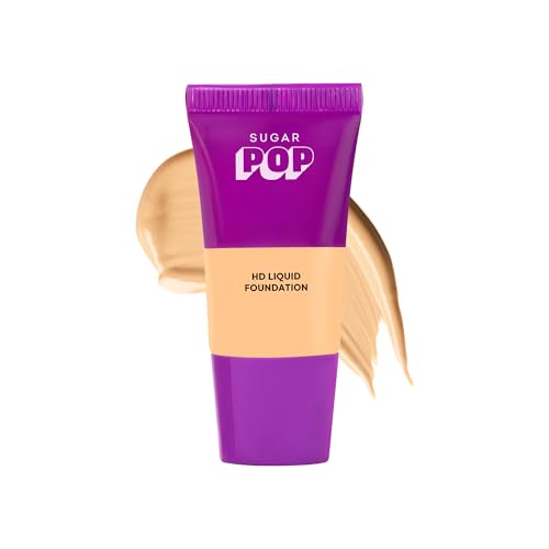 Image of SUGAR POP HD Liquid Foundation Tube with SPF 30 | Lasts upto 16hrs | Full Coverage | Water-Resistant | Matte Finish | 18ml - 05 Almond