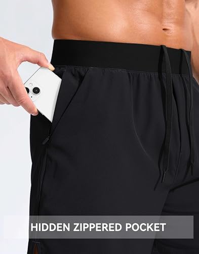 Soothfeel Men's Running Shorts with Zipper Pockets 5 Inch Quick Dry Sports Tennis Shorts Gym Workout Athletic Shorts for Men4