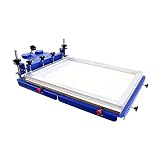 TIANIUSEEN 1 Color Screen Printing Machine 30x24 inch Big Screen Printer Micro Adjustable Without Screen Frame for...