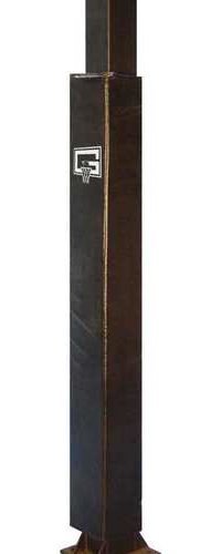 Gared Fitted Square Pole Pad In Black Finish (For 5 In. Poles) #TOP7