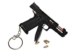Detailed 1:3 scale Keychain. Functioning magazine release, slide lock and ejecting dummy rounds.