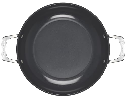 Le Creuset Essential Non-stick Ceramic Shallow Braiser with Glass Lid, 3.9 qt.​ view 5