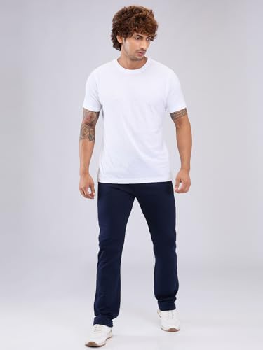 Image of Park Avenue Men Regular Fit Solid Pattern Pure Cotton Round Neck T-Shirt