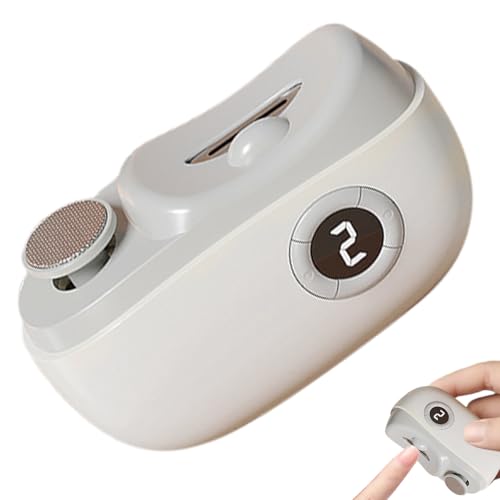 Cortaúñas eléctrico, cortador de uñas recargable por USB, 3.3 x 2.6 pulgadas, LED de 3 velocidades, diseño de almacenamiento de desechos, recortador de uñas para personas mayores, cuidado de bebés