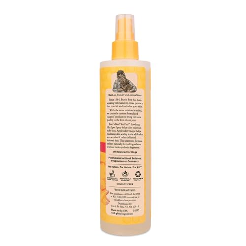 BURT'S BEES FOR PETS Hot Spot Spray with Apple Cider Vinegar and Aloe Vera for Itchy Dogs, 95% Natural Origin Formulas, Itchy Skin Relief, 10 Fl Oz