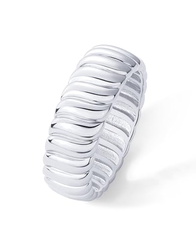 Pavoi 2310-R01-W7 Rhodium Plated Chunky Statement Ring cover