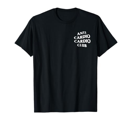 Anti Cardio Club Cardio Club: Logotipo Blanco (Diseño Delantero + Trasero) Camiseta
