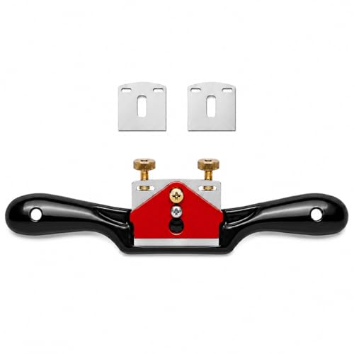 1 Pcs 10 Adjustable Spokeshave with 2 Pcs Spare Blades Wood Working Spoke Shave Hand Planer for Curved Surface Shaping