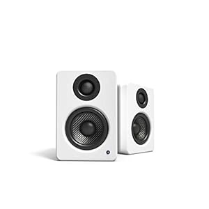 Kanto YU2MW PC Gaming Desktop Speakers | 3″ Composite Drivers | 3/4″ Silk Dome Tweeter | Class D Amplifier | 100 Watts | Built-in USB DAC | Subwoofer Output | Pair | Matte White
