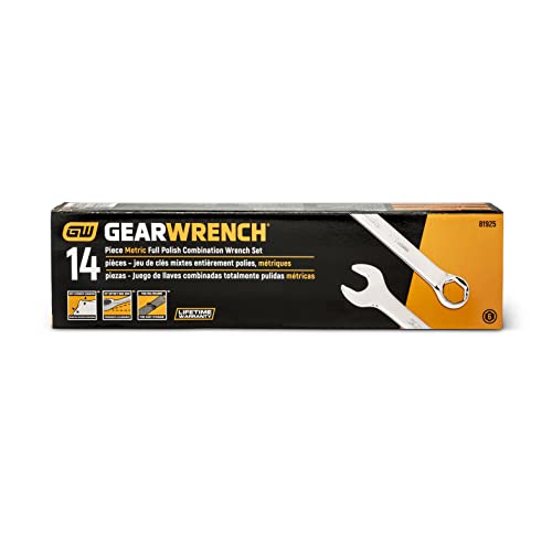 Gearwrench 14 Pc. 6 Pt. Combination Wrench Set, Metric - 81925 #TOP2