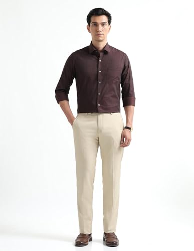 Image of Arrow Checked Slim Fit Mens Formal Shirt - Cotton, Breathable & Comfortable, Full Sleeves Shirts for Men