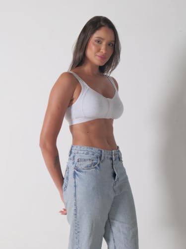 Image of BODYSIZE Front Open Sports Padded Bra for Women - Cotton| Full Coverage, Maximum Support | Non-Wired, Seamless Bra