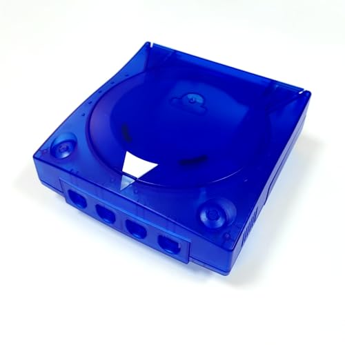 Image of Hzxkqmil Replacement Shell for SEGA Dreamcast DC Retro Video Game Console, Translucent Plastic Housing Case Accessories for Dreamcast DC, Transparent Blue