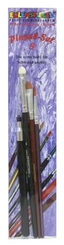 Eulenspiegel 955598 - Pinsel-Set 9, 4-teiliges Set, Schminken, Karneval, Halloween, Mottoparty