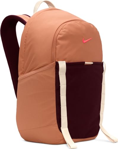 Nike Hike Day Pack (24L) Backpack Bag (Amber Brown/Night Maroon/Bright Crimson)4