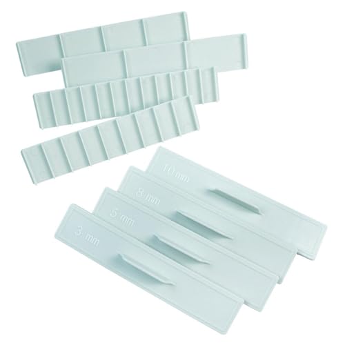 Regla para hornear con escala: regla de masa portátil, herramienta de medición transparente duradera, apta para alimentos, herramienta de corte, accesorios para hornear galletas, pasteles, pan
