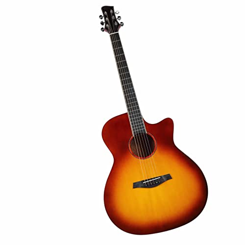 Guitare folk 41 pouces, guitare acoustique à son plus riche en épicéa et acajou à basse pression avec chiffon de nettoyage pour les mélomanes en voyage(Couleur du coucher du soleil) - Les Beatles, Paul McCartney, John Lennon, RIngo Starr, George Harrison Guitare folk 41 pouces, guitare acoustique à son plus riche en épicéa et acajou à basse pression avec chiffon de nettoyage pour les mélomanes en voyage(Couleur du coucher du soleil) – Image 4