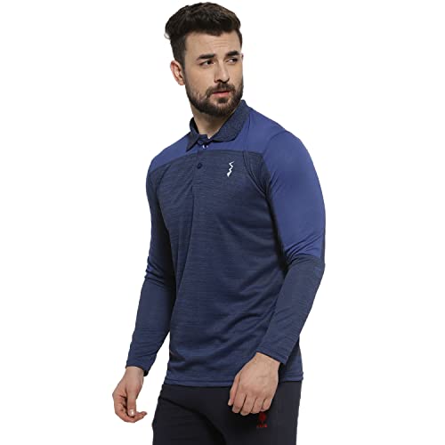 Image of CAHOOT Men's Solid Grey Dri Fit Full Sleeve Activewear T Shirt Regular Fit for Casual Wear