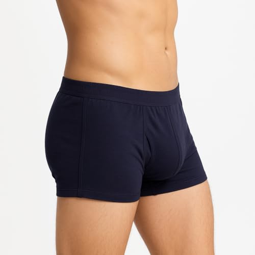Image of Men's 100% Pure Combed Cotton Solid Briefs | Trunk with Soft Concealed Waistband (Pack of 5, Multicolored - Colours May Vary)