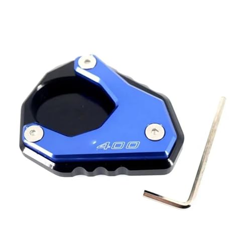 Support béquille latérale Ninja 400 en aluminium CNC bleu haute stabilité 2023