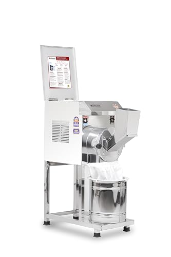 Image of MILLON 2HP Atta Chakki Commercial Flour Mill with i-Sensor Auto Clean System, Pulverizer, Masala Hopper, 12-14 Kg /hr Grinding Capacity Domestic Gharghanti for Home and Small Business Use