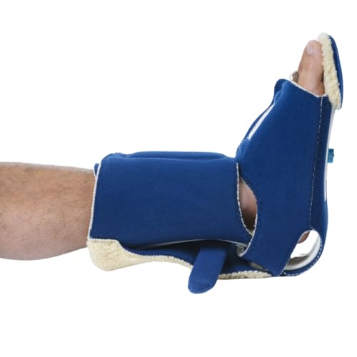 Comfy Splints Boot Orthopedic Foot Positioning Boot, Adult – Dark Blue, Fleece Lined for Pressure Relief and Foot Drop Support -CBOOT