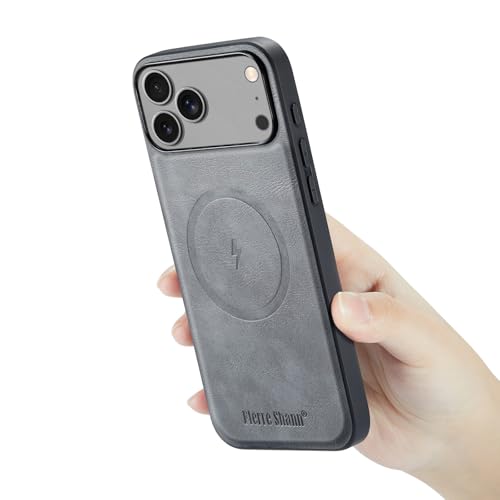 Étui iPhone 17 Pro vert coque arrière magnétique en silicone et cuir mince - 6