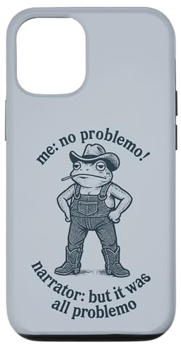Western Frog Meme Me No Problem i[^[ JE{[C X}zP[X iPhone 12/12 Pro p