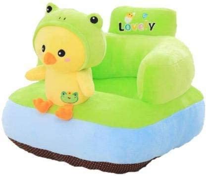 Image of AVS Tvitti Design Baby Rocking Sofa Seat Plush Cushion Playing Sofa Cute Cartoon Shape Dining Chair Birthday Gift for Kids - Green