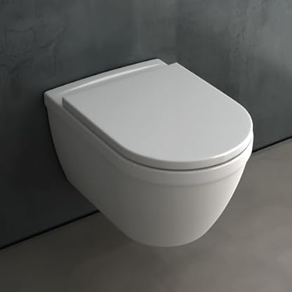 Alpenberger Toilette Spülrandlos | Wand WC mit Nano | Toilettendeckel mit Absenkautomatik | Hänge WC für Badezimmer | Moderne Gäste WC Toiletten | Tiefspüler Passend Geberit (Almeira 8200 S) – Bild 4