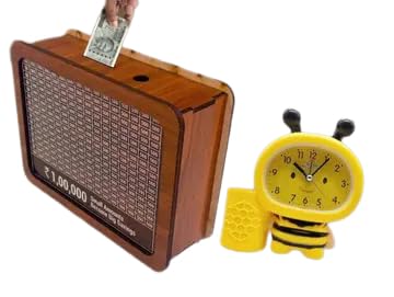 Money Bank with Amount 100000 Piggy Bank for Girls and Boys - Wooden Money Saving Box for Adult 100000 SANWARIYA Traders_Money Bank_143-image-3