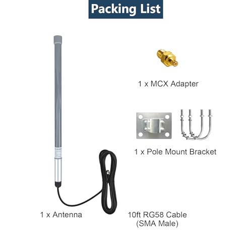 Image of FlightAware ADS-B Antenna 1090MHz & 978MHz Dual Band w / 10ft SMA Cable MCX Adapter High Gain 5dBi for ADSB FlightAware Software Defined Radios (SDRs) Flight Aviation Adsbexchange