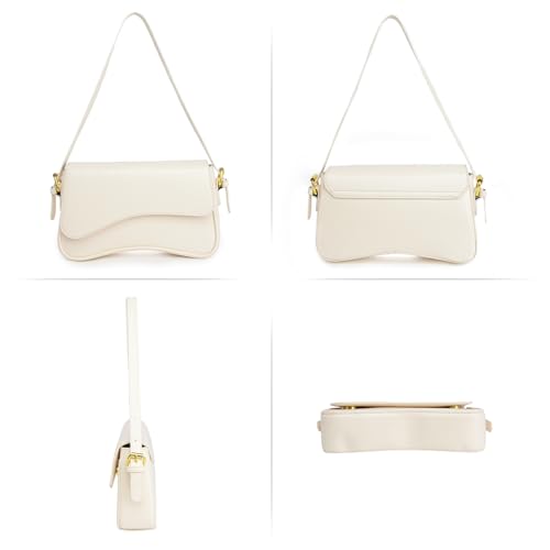 Image of PU Leather Tote Bag for Women with 2 Removable Straps and Zipper Closure