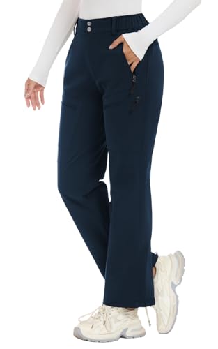Opiniones y reviews de Pantalones de peto para Mujer disponible en línea. 46 Ski-Snow-Pantalones para mujer, forro polar, resistente al agua, aislado, con aislamiento de softshell para invierno, snowboard, trabajo, senderismo, viajes, azul marino