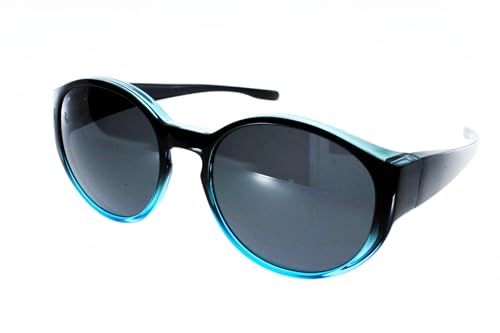 Sur-lunettes FIT OVER Noir bleu VZ0039C protection solaire lunettes de vue rondes
