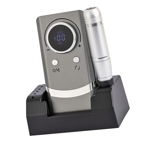 Taladro de uñas eléctrico recargable de 45000 rpm, herramienta de manicura de bajo ruido, para salón de uñas, máquina eléctrica de uñas con juego de limas de brocas de base