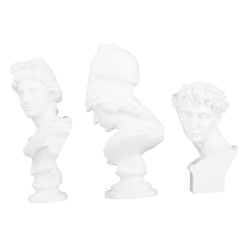 Garneck 3 Stück Griechisches Harz Büstenstatue Mythologie Figuren Dekoration Für Wohn Und Arbeitszimmer