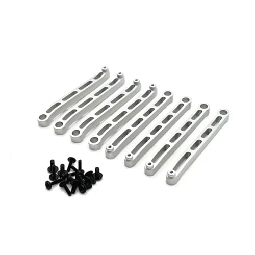 RCカー専用アクセサリー For MN78 For MN168 1/12 メタルシャーシリンク プルロッドタイセット RCカー トラック 追跡車両 パーツ アクセサリー アップグレード 交換 修理(Silver)