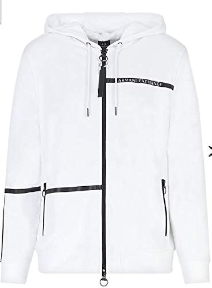 Armani exchange, sweatshirt, felpa con cappuccio per uomo,54% cotone, 46% poliestere 3KZMFDZJ9FZ1100