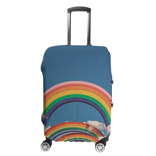Beautiful World Rainbow Luggage Cover Protector - Travel Suitcase Sleeve with Dual-Sided Prints, Universal Fit 18-32 Inch, Washable Anti-Scratch Travel Baggage Cover S