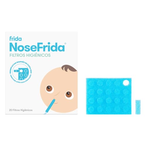Image of Frida Baby Nasal Aspirator Original NoseFrida Filter Refills, 20ct | Replacement Hygiene Filters for NoseFrida The Original SnotSucker, BPA Free, Latex Free