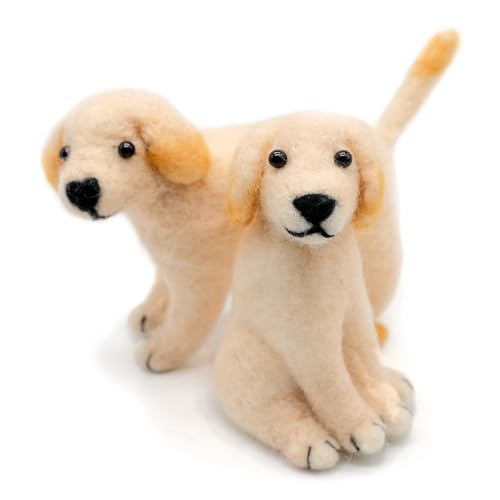 Feltsky 2 Pack Labradors Dog Needle Felting Kits for Beginners DIY Craft Kit Include Everything to...