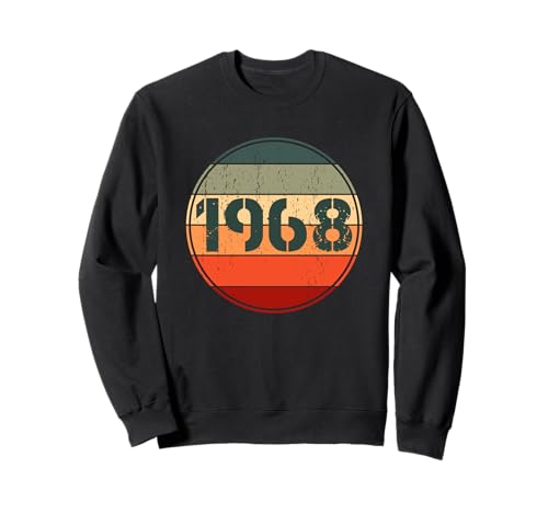 Camisetas vintage de cumpleaños de 1968 para mujer, divertidas camisetas de cumpleaños de 1968 Sudadera