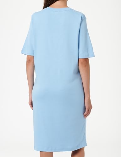 Tommy Hilfiger Damen T-Shirt Kleid Script Graphic Dress Kurzarm, Blau (Vessel Blue), S – Ansicht 3