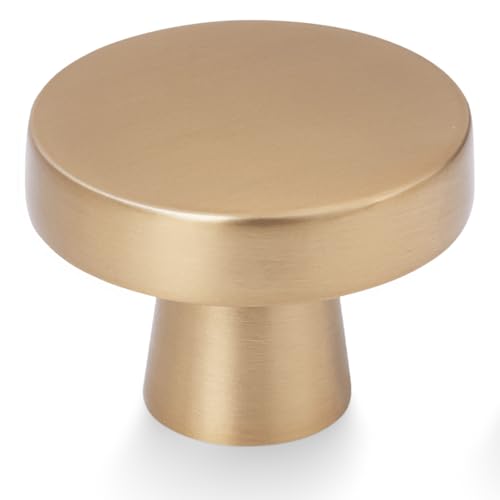 BUKOBYHE 10 Pack Cabinet Knobs - Champagne Bronze Zinc Alloy Drawer Knobs for Kitchen Hardware