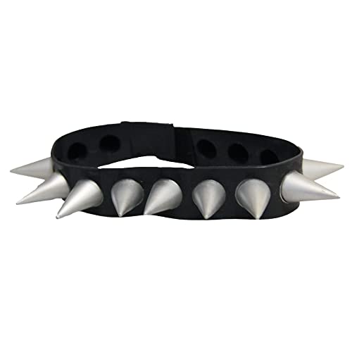Edgy Sillver Spike Choker (1 Pc.) - Perfect Accessory for Parties, Concerts, Music Festivals, Halloween, Gigs, Rockers, & Everyday Fashion Halloween, World Book Day